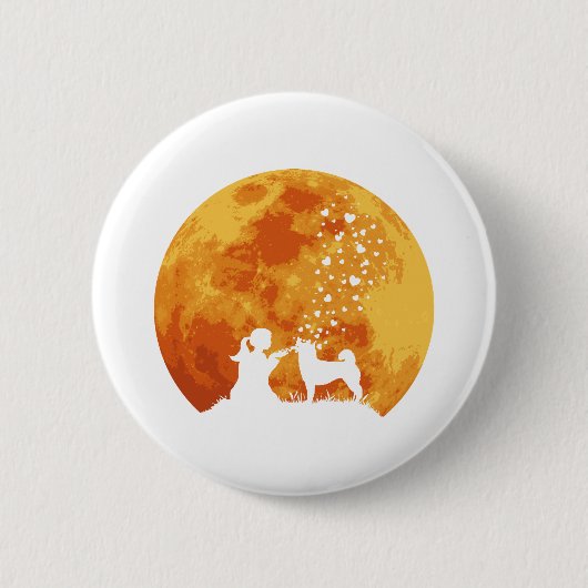 Shiba Inu Ronde Button 5,7 Cm (Voorkant)