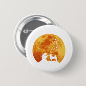 Shiba Inu Ronde Button 5,7 Cm (Voorkant /achterkant)