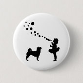 Shiba Inu Ronde Button 5,7 Cm (Voorkant)