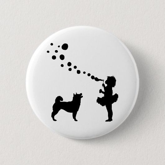 Shiba Inu Ronde Button 5,7 Cm (Voorkant)