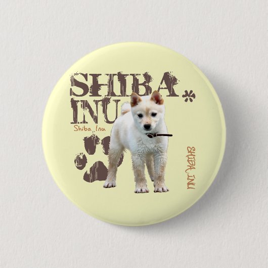 Shiba Inu Ronde Button 5,7 Cm (Voorkant)