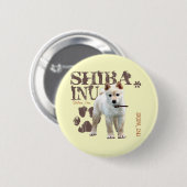 Shiba Inu Ronde Button 5,7 Cm (Voorkant /achterkant)