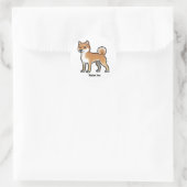 shiba inu ronde sticker (Tas)