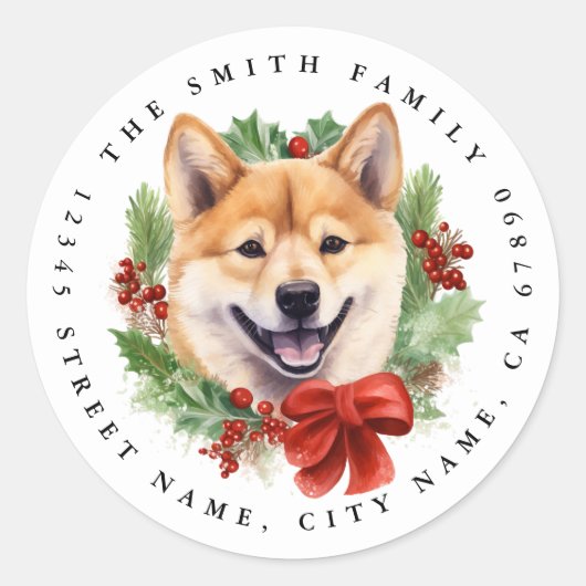 Shiba Inu ronde Stickers (Voorkant)