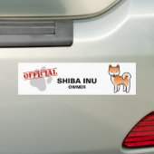 Shiba Inu Rood Bumpersticker (Op auto)