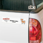 Shiba Inu Rood Bumpersticker (Op Truck)