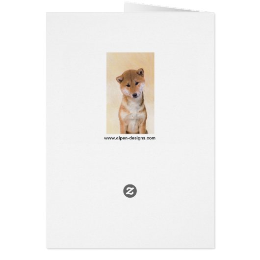 Shiba Inu (rood) schilderen - Oorspronkelijke hond (Achterkant)