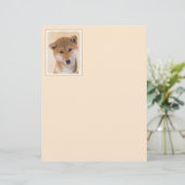 Shiba Inu (rood) schilderen - Oorspronkelijke hond (Staand voorkant)