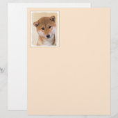 Shiba Inu (rood) schilderen - Oorspronkelijke hond (Voorkant / Achterkant)