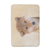 Shiba Inu (rood) schilderen - Oorspronkelijke hond Badmat (Voorkant Verticaal)