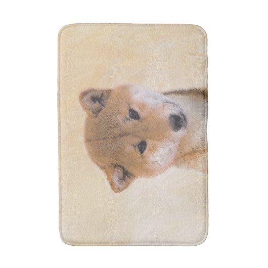 Shiba Inu (rood) schilderen - Oorspronkelijke hond Badmat (Voorkant Verticaal)