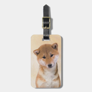 Shiba Inu (rood) schilderen - Oorspronkelijke hond Bagagelabel