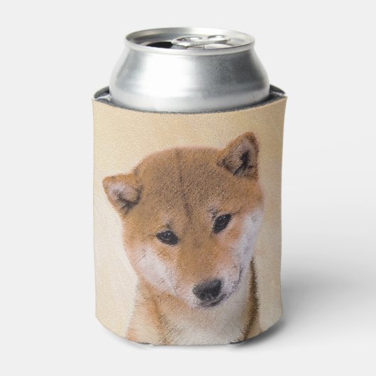 Shiba Inu (rood) schilderen - Oorspronkelijke hond Blikjeskoeler (Blikje Voorkant)