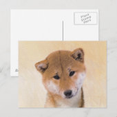 Shiba Inu (rood) schilderen - Oorspronkelijke hond Briefkaart (Voorkant / Achterkant)