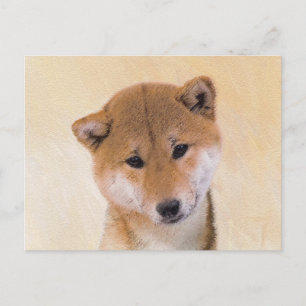 Shiba Inu (rood) schilderen - Oorspronkelijke hond Briefkaart