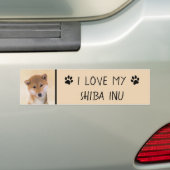 Shiba Inu (rood) schilderen - Oorspronkelijke hond Bumpersticker (Op auto)