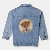 Shiba Inu (rood) schilderen - Oorspronkelijke hond Denim Jacket (Achterkant)