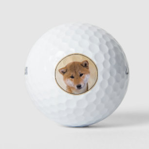 Shiba Inu (rood) schilderen - Oorspronkelijke hond Golfballen