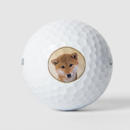 Shiba Inu (rood) schilderen - Oorspronkelijke hond Golfballen (Voorkant)