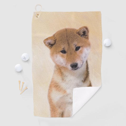 Shiba Inu (rood) schilderen - Oorspronkelijke hond Golfhanddoek (Insitu)