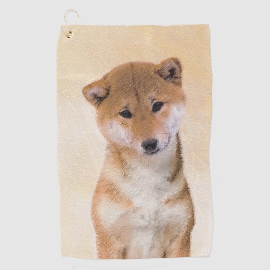 Shiba Inu (rood) schilderen - Oorspronkelijke hond Golfhanddoek (Voorkant)