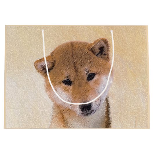 Shiba Inu (rood) schilderen - Oorspronkelijke hond Groot Cadeauzakje (Voorkant)