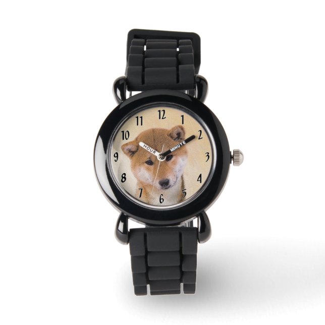 Shiba Inu (rood) schilderen - Oorspronkelijke hond Horloge (Voorkant)