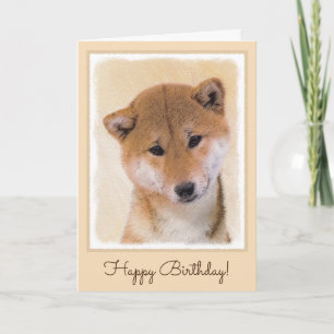 Shiba Inu (rood) schilderen - Oorspronkelijke hond Kaart