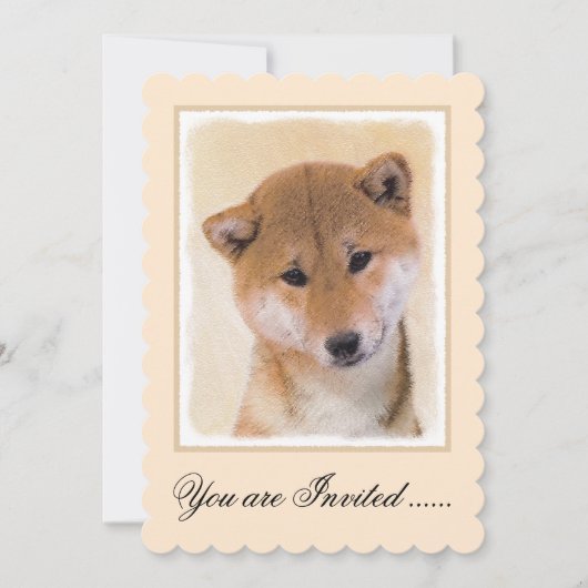 Shiba Inu (rood) schilderen - Oorspronkelijke hond Kaart (Voorkant)