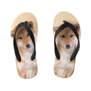 Shiba Inu (rood) schilderen - Oorspronkelijke hond Kinder Teenslippers
