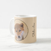 Shiba Inu (rood) schilderen - Oorspronkelijke hond Koffiemok (Voorkant links)