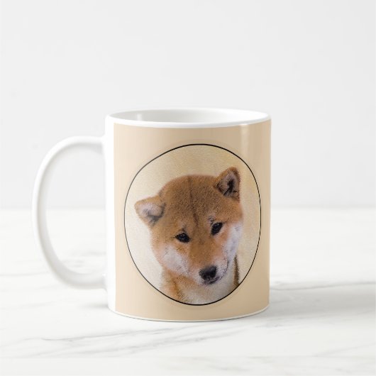 Shiba Inu (rood) schilderen - Oorspronkelijke hond Koffiemok (Links)
