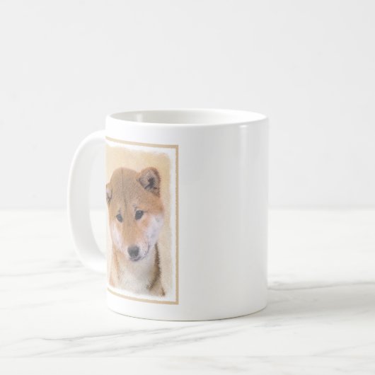 Shiba Inu (rood) schilderen - Oorspronkelijke hond Koffiemok (Voorkant links)