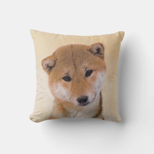 Shiba Inu (rood) schilderen - Oorspronkelijke hond Kussen (Voorkant)
