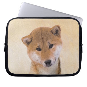Shiba Inu (rood) schilderen - Oorspronkelijke hond Laptop Sleeve
