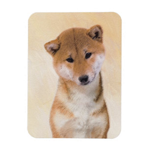 Shiba Inu (rood) schilderen - Oorspronkelijke hond Magneet