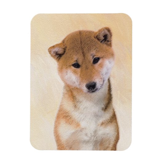 Shiba Inu (rood) schilderen - Oorspronkelijke hond Magneet (Verticaal)
