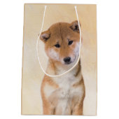 Shiba Inu (rood) schilderen - Oorspronkelijke hond Medium Cadeauzakje (Achterkant)