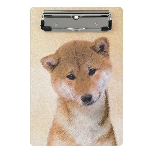 Shiba Inu (rood) schilderen - Oorspronkelijke hond Mini Klembord (Voorkant)