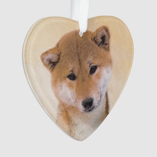 Shiba Inu (rood) schilderen - Oorspronkelijke hond Ornament (voorkant)