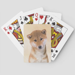 Shiba Inu (rood) schilderen - Oorspronkelijke hond Pokerkaarten