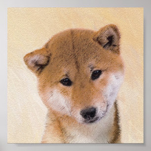 Shiba Inu (rood) schilderen - Oorspronkelijke hond Poster