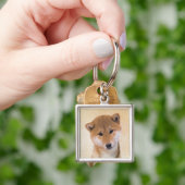 Shiba Inu (rood) schilderen - Oorspronkelijke hond Sleutelhanger (Hand)