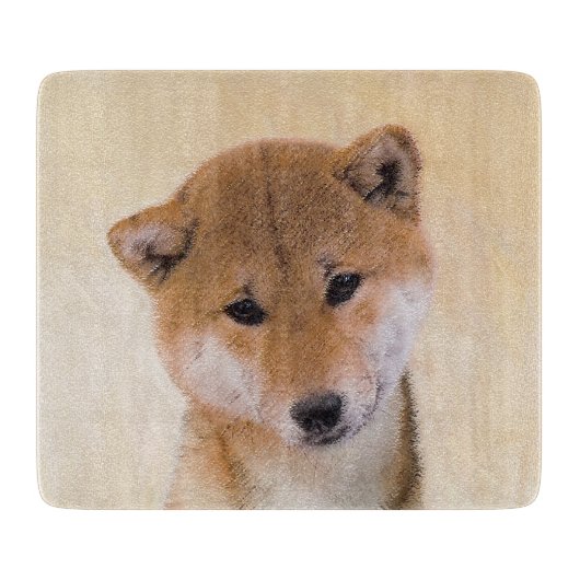 Shiba Inu (rood) schilderen - Oorspronkelijke hond Snijplank (Voorkant)
