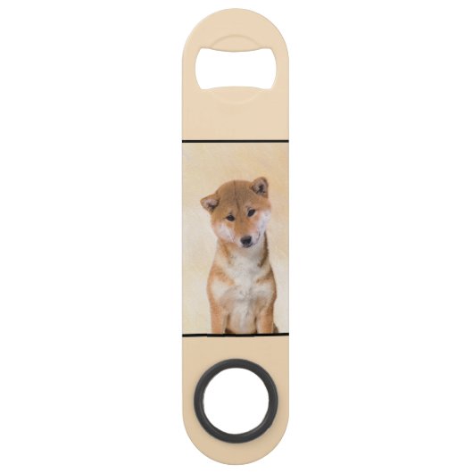 Shiba Inu (rood) schilderen - Oorspronkelijke hond Speed Flessenopener (Achterkant)