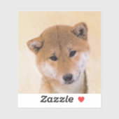 Shiba Inu (rood) schilderen - Oorspronkelijke hond Sticker (Vel)