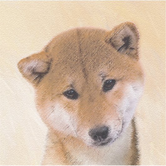 Shiba Inu (rood) schilderen - Oorspronkelijke hond Sticker (Voorkant)