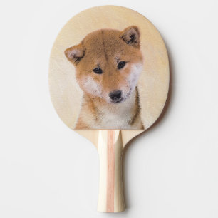 Shiba Inu (rood) schilderen - Oorspronkelijke hond Tafeltennisbatje