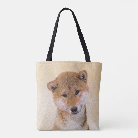 Shiba Inu (rood) schilderen - Oorspronkelijke hond Tote Bag (Achterkant)