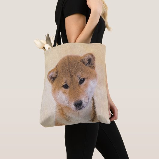 Shiba Inu (rood) schilderen - Oorspronkelijke hond Tote Bag (Dichtbij)